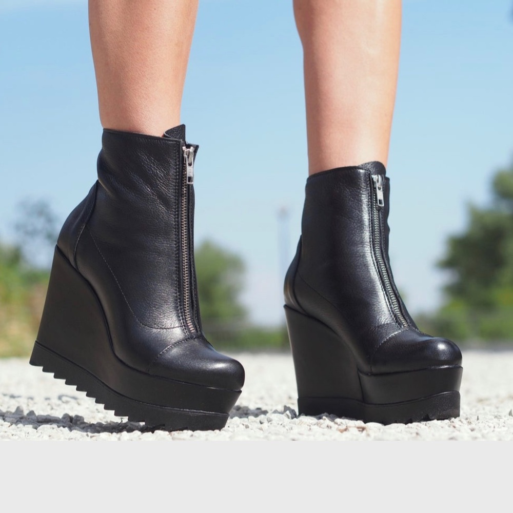 🔪ADRENALINE🔪 Platform leather boots 38
